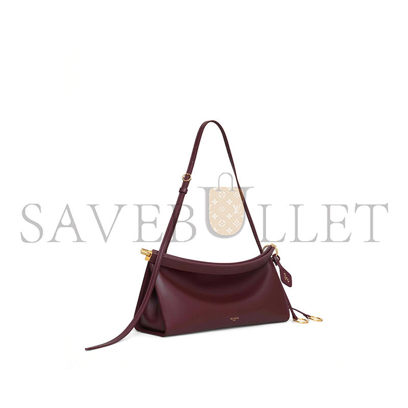 ALAÏA LE CLICK EAST WEST SMALL BAGUETTE BAG GARNET RED (25*12.5*7cm) 